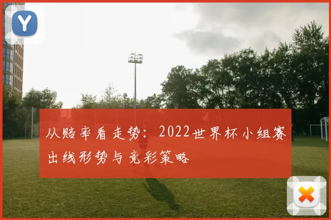从赔率看走势：2022世界杯小组赛出线形势与竞彩策略